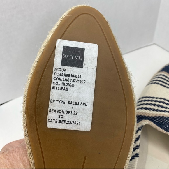 NWT Dolce Vita Indigo Fabric Mule Slide Sample Size 6 - Picture 5 of 10